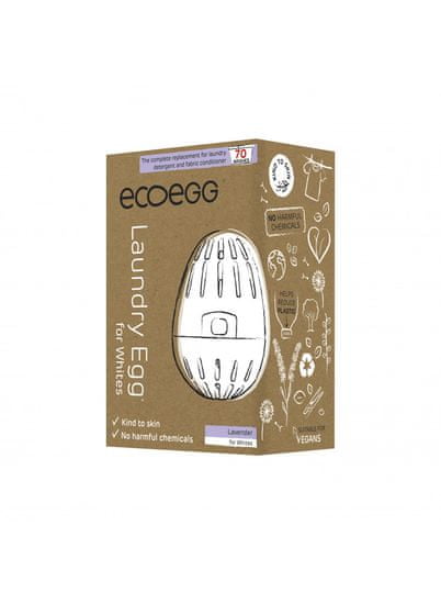 Ecoegg Pracie vajíčko na bielu bielizeň s vôňou levandule - na 70 pracích cyklov - ZĽAVA ZA POŠKODENÚ KRABIČKU