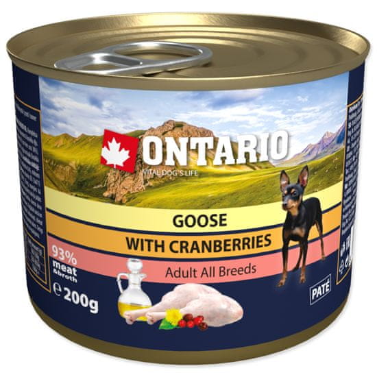 Ontario Konzerva mini goose, cranberries, dandelion and linseed oil 6 x 200g