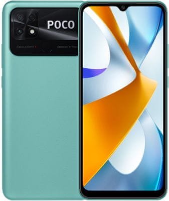 Xiaomi POCO C40 telefón IPS LCD displej odolné sklo Corning Gorilla Glass duálny širokouhlý fotoaparát ultraširokouhlý hĺbkový objektív HD rozlíšenie rýchlonabíjanie dlhá výdrž batérie 18W nabíjanie LTE pripojenie Bluetooth 5.0 8jadrový procesor JLQ JR510 uhlopriečka displeja 6,71palcov veľký displej 13+ 2 Mpx