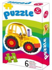 Kukuryku Baby puzzle Dopravné prostriedky 6v1 (2-4 dieliky)