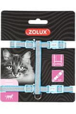 Zolux Postroj mačka SHINY nylon modrý