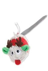 GiGwi Hračka mačka Melody vianočná myška so zvukom