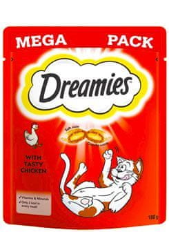 Dreamies mačka pochúťka Mega Pack kuracie 180g