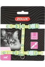 Zolux Postroj mačka ETHNIC nylon zelený