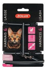 Zolux Postroj mačka s vodítkom 1,2m čierny