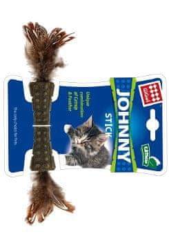GiGwi Hračka mačka Johnny Stick Catnip s pierkami