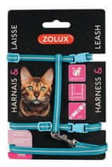 Zolux Postroj mačka s vodítkom 1,2m modrý