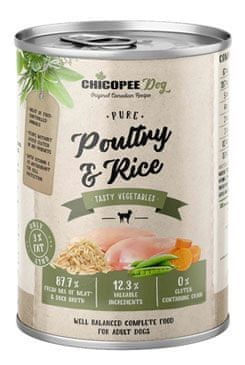 Chicopee Dog konz. Pure Poultry & Rice 400g