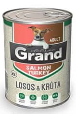 GRAND konz. deluxe pes 100% losos a morka adult 400g