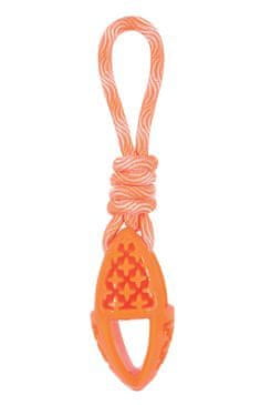 Zolux Hračka pes TPR SAMBA ovál s lanom oranžová