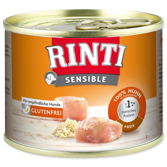 RINTI Sensible konzerva kura + ryža 12 x 185g