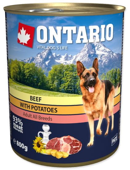 Ontario konzerva hovädzie, zemiaky a slnečnicový olej 6 x 800g