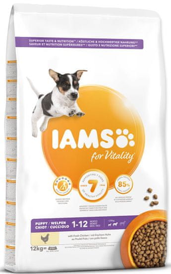 IAMS Dog Puppy Small&amp;Medium Chicken 12 kg