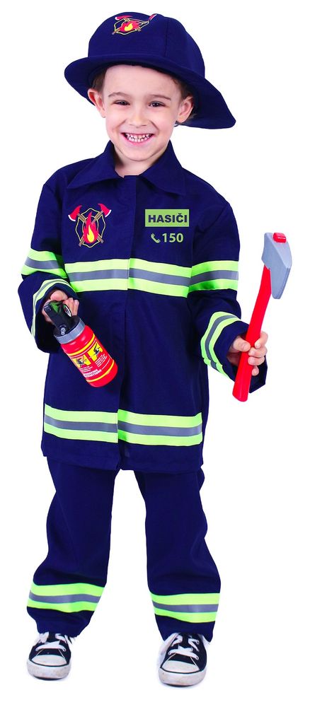 Rappa Detský kostým hasič s českou potlačou 116 - 128