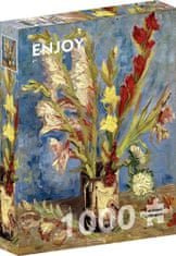 ENJOY Puzzle Vincent Van Gogh: Váza s gladiolami a čínskymi astrami 1000 dielikov