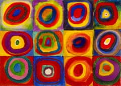 ENJOY Puzzle Vassily Kandinsky: Štúdia farieb - Štvorce s kruhmi 1000 dielikov
