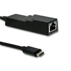 Qoltec Adaptér USB typ C samec / RJ-45 samica | 20 cm