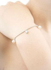 MOISS Elegantný strieborný náramok s perlami BP000025