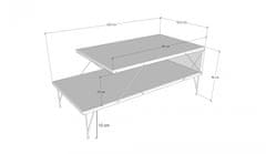 Dalenor Konferenčný stolík Loire, 100 cm, šedá
