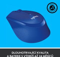 Logitech M330 Silent Plus (910-004910), modrá