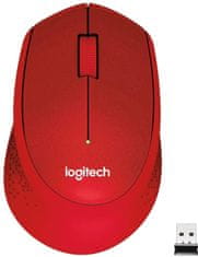 Logitech M330 Silent Plus (910-004911), červená