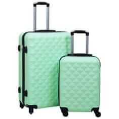 Vidaxl Súprava cestovných kufrov s tvrdým krytom 2 ks mätová ABS
