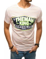 Dstreet pánske tričko s potlačou Ismael biela XL