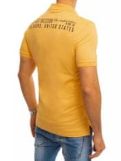 Dstreet pánske polo tričko s potlačou Nensi žltá M