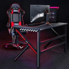 VerDesign GAME 1 herný stolík, čierna/červená