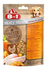 8in1 Pochúťka Meaty Treats FD Chicken / Carrots 50g