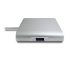 Qoltec Adaptér USB 3.1 typ C samec | VGA samica + USB 3.0 A samica + RJ45 samica (1Gb/s) + PD