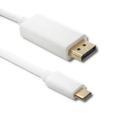 Qoltec DisplayPort Alternate mode | USB 3.1 typ C samec | DisplayPort samec | 5K | 2m