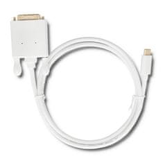 Qoltec Kábel USB 3.1 typ C samec / DVI samec | 4K | Alternatívny režim | 1 m