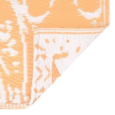 Petromila vidaXL Vonkajší koberec oranžovo-biely 190x290 cm PP