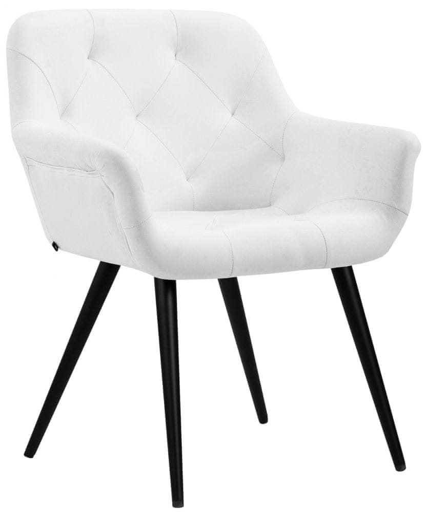 BHM Germany Jedálenská stolička Langford, syntetická koža, biela