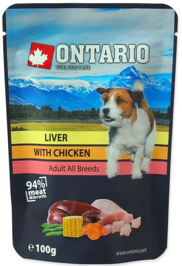 Ontario vrecúška Liver with Chicken in Broth 10x100 g