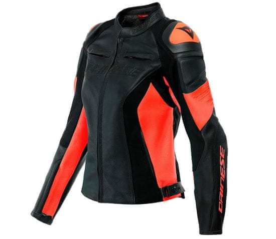 Dainese Dámská bunda na moto RACING 4 BLACK/FLUO-RED