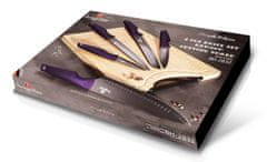 Berlingerhaus Sada nožov s nepriľnavým povrchom + doska 6 ks Purple Eclipse Collection