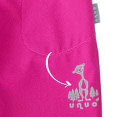 Unuo dievčenské softshellové nohavice s fleecom ružová 98/104