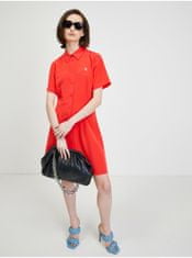 Calvin Klein Červené košeľové šaty Calvin Klein Jeans XS