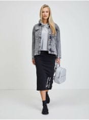 Calvin Klein Čierna dámska tepláková midi sukňa s rozparkom Calvin Klein Jeans XS