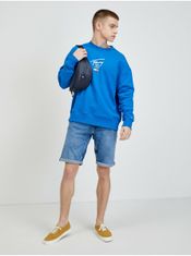 Tommy Jeans Modrá pánska mikina s potlačou Tommy Jeans XL