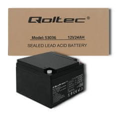 Qoltec Batéria AGM | 12V | 24Ah | max. 360A