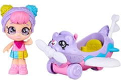 Kindi Kids Minis bábika Rainbow Kate s lietadlom