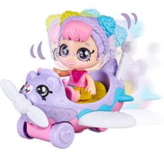 Kindi Kids Minis bábika Rainbow Kate s lietadlom