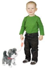 Kids World Interaktívna šteňa s vodítkom JX-1422 s hnedým šatkou