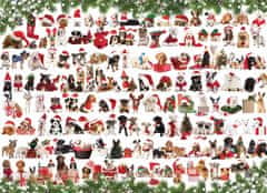 EuroGraphics Puzzle Vianočné psy 1000 dielikov
