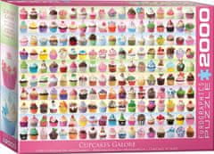 EuroGraphics Puzzle Farebné tortičky (Cupcakes) 2000 dielikov