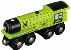Parná lokomotíva zelená