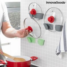 InnovaGoods Súprava 3 lepiacich držiakov na kuchynské pokrievky Smarack